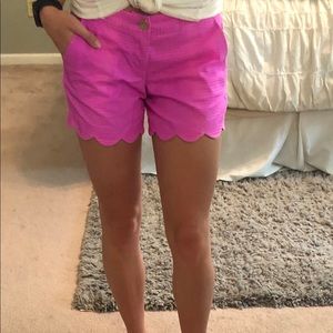 Lilly Pulitzer Hot Pink Scalloped Shorts